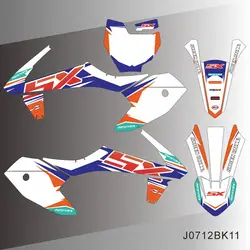 Full Graphics Decals Stickers Motorcycle Background Custom Number Name For KTM SX50 SX 50 2016 2017 2018 2019 2020