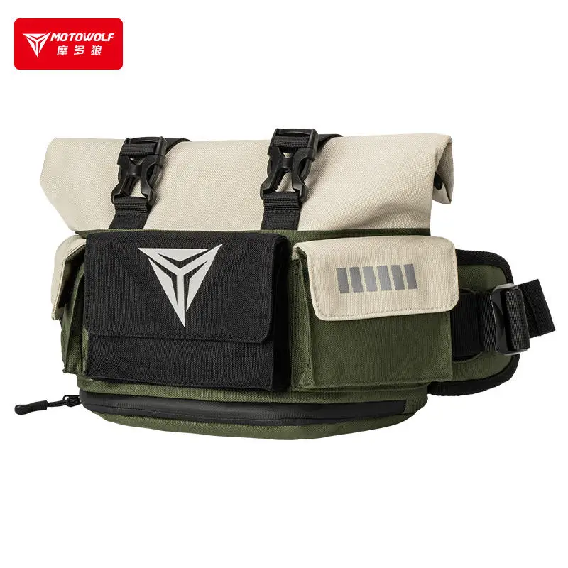 Motorcycle Waist Bag Men Women Waterproof Multiple Pockets Purses Waist Pack Leg Bag Waist Motorbike Riding Belt Pack