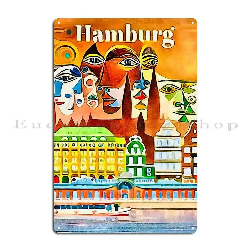 Hamburg Globetrotters Metal Sign PaintingCustomize Design Customized Wall Decor Tin Sign Poster