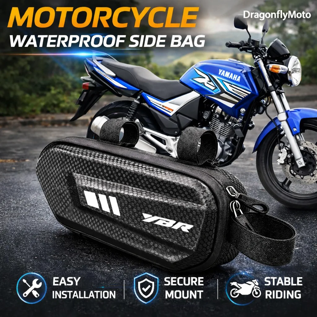 

Large Capacity Motorcycle Side Bag For Yamaha YBR125 YBR150 YBR250 YBR 125 150 250 Waterproof Multifunctional Storage Pouch