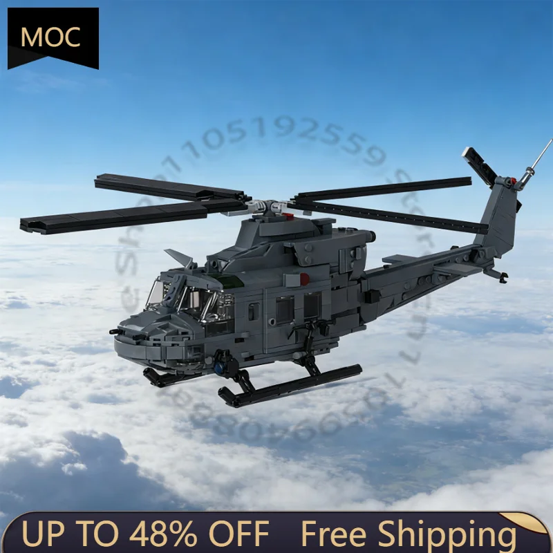 

730 PCS War series 412 | International Multirole Helicopter MOC Customize Modular Building Block Model DIY Toy Christmas Gift