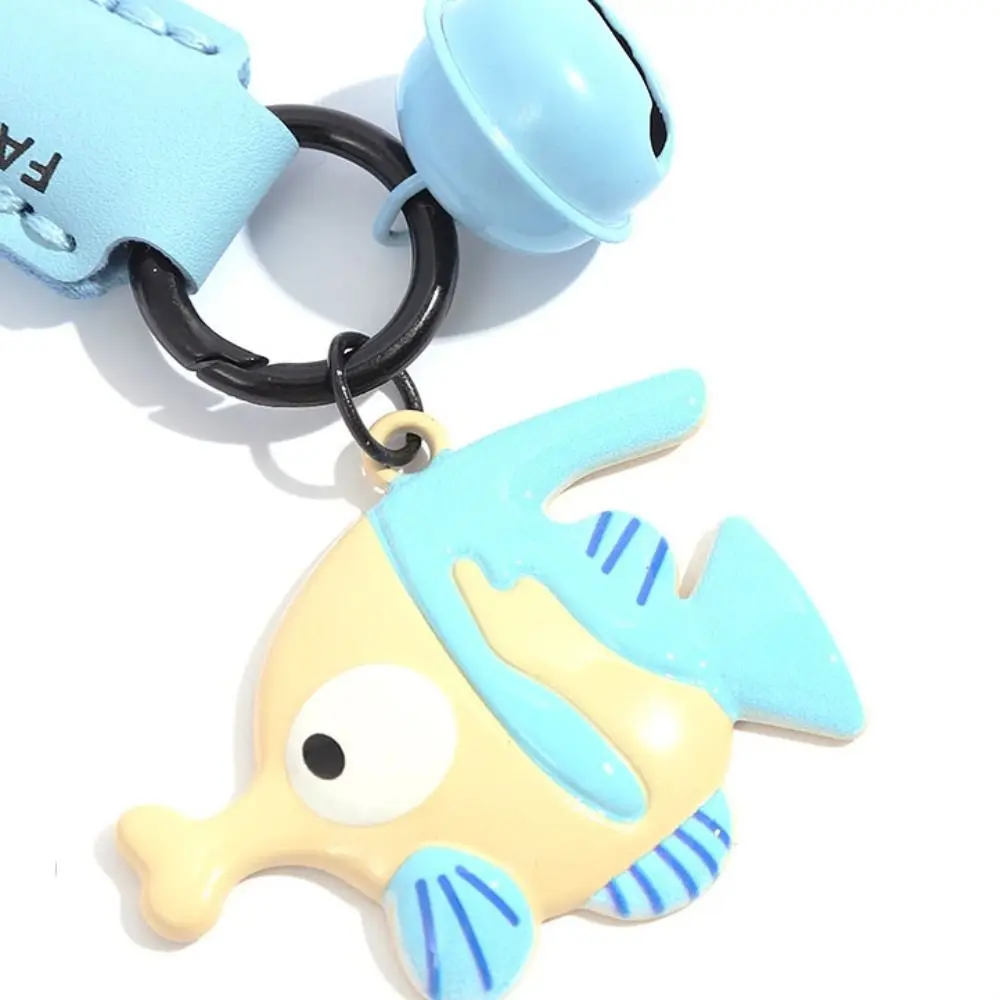 Wrist Strap Clown Fish Key Chain Anti-lost Bag Decoration Clownfish Cartoon Pendants Hand-sewn Trinket Anime Cartoon Key Charm