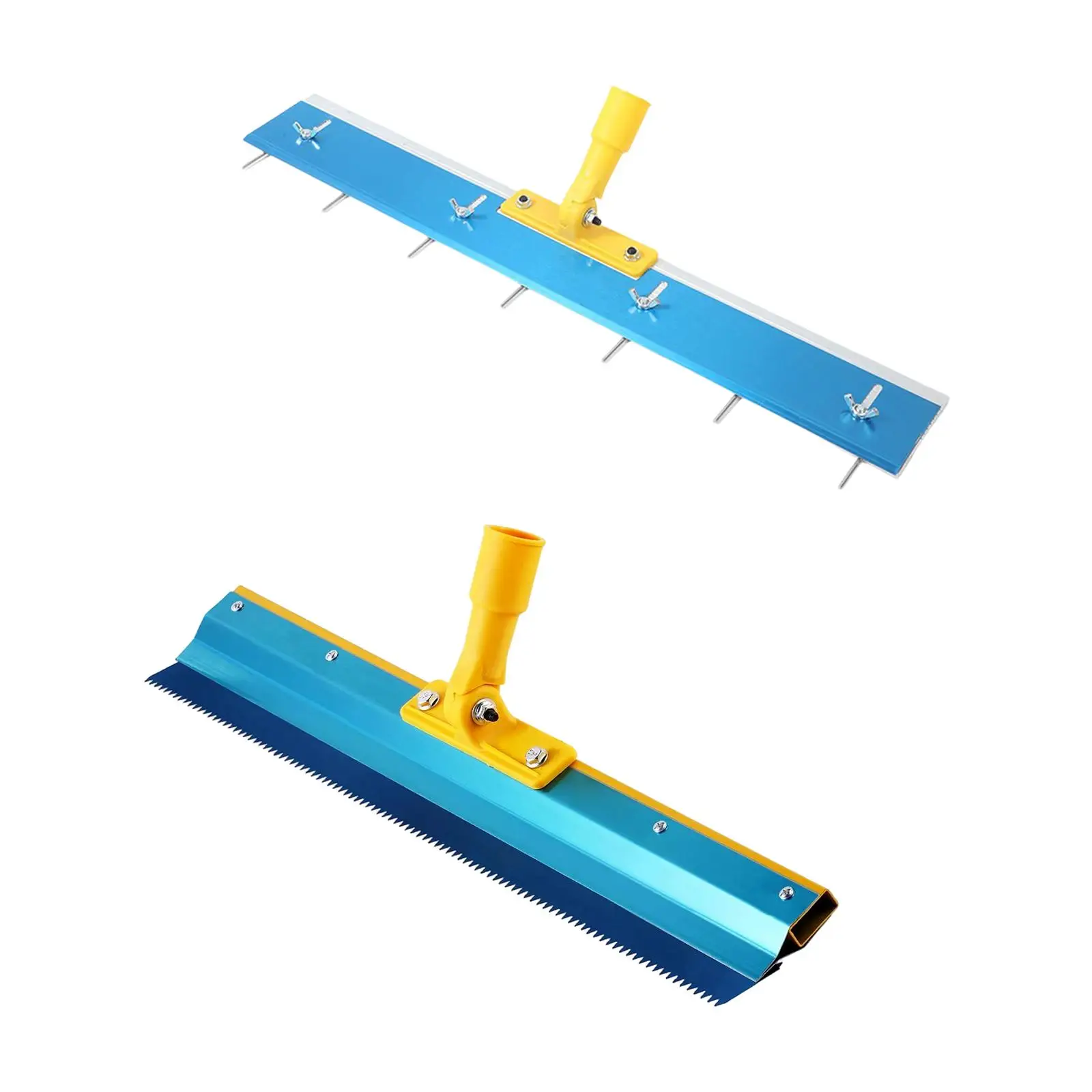 Cement Floor Leveling Epoxy Squeegee Carbon Steel Rake for Garage and Home Smooth Coating Application