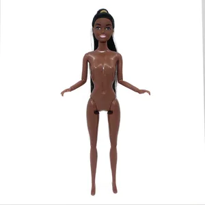 الفتيات عارية دمية أفريقية مجعد مستقيم جديلة أسود ذيل حصان الجسم التنقل موضة تغيير 30 سم 1: 6 11 المفاصل أفضل 8 مبيعات دمية امرأة عارية - No2