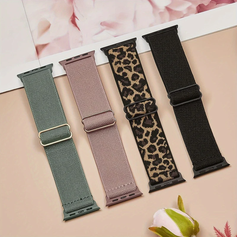 Scrunchie Strap for Apple watch band 45mm 44mm 40mm 41mm 42mm 46mm 49mm Elastic Nylon bracelet iWatch series 10 9 8 7 se Ultra 2