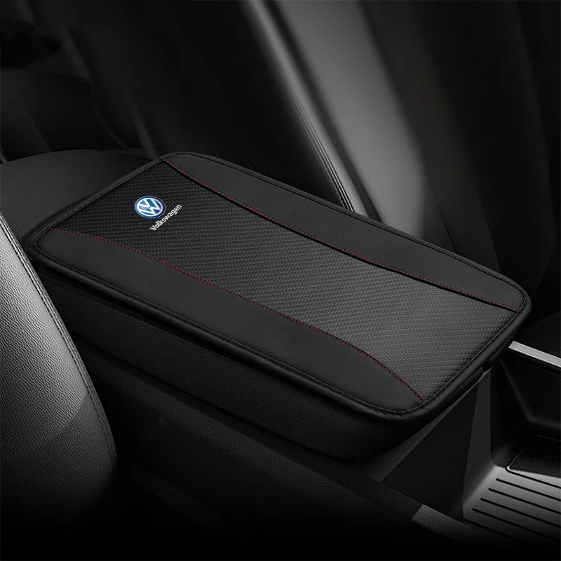 For Volkswagen VW GOLF 4 5 6 Polo Passat B5 B7 Touareg Bora Tiguan Car Armrest Cushion Cover Pad Protection Cushion