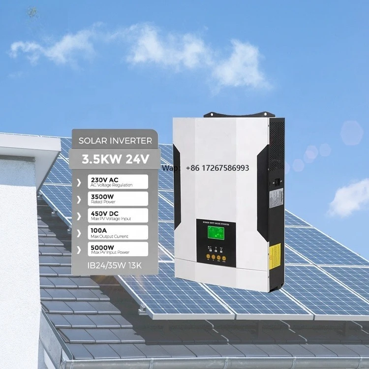 Hybrid 3500W Solar Inverter 48v Pure Sine Wave with 100A Charge Controller Single Output for Home Off-Grid Solar Systems