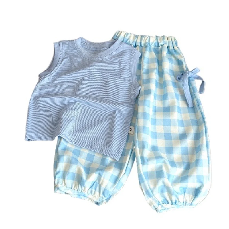

New Summer Baby Clothes Suit Children Vest Shorts 2Pcs/Sets Kids Girls Clothing Set Infant Casual Costume Toddler Tracksuits