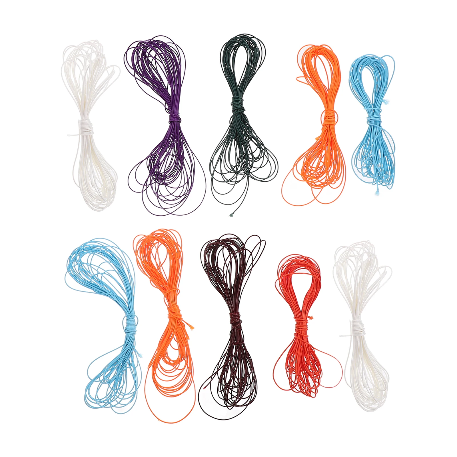 

10 Rolls Handmade Chain Necklace Lanyards DIY Hanging Rope Wax Supply Hand-woven Bracelet