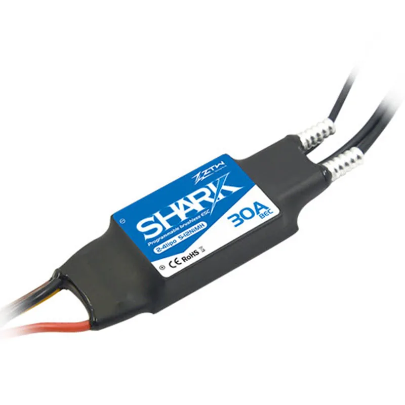 ZTW Shark 20A/30A/40A/50A/60A/70A/80A ESC Waterproof Bidirectional Water-cooling Brushless Speed Controller For RC Boat Marine