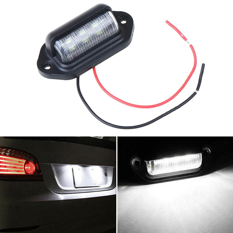 1PC 12-24V Waterproof IP65 License Plate Light Car Truck Trailer Step Lamp License Plate Light Car Access