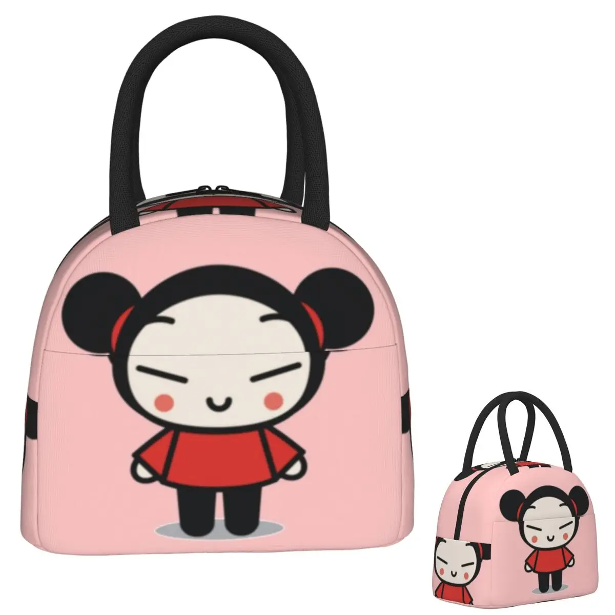 

Милая изолированная сумка для обеда Pucca для женщин и детей, портативные коробки для еды, термосумка для ланча