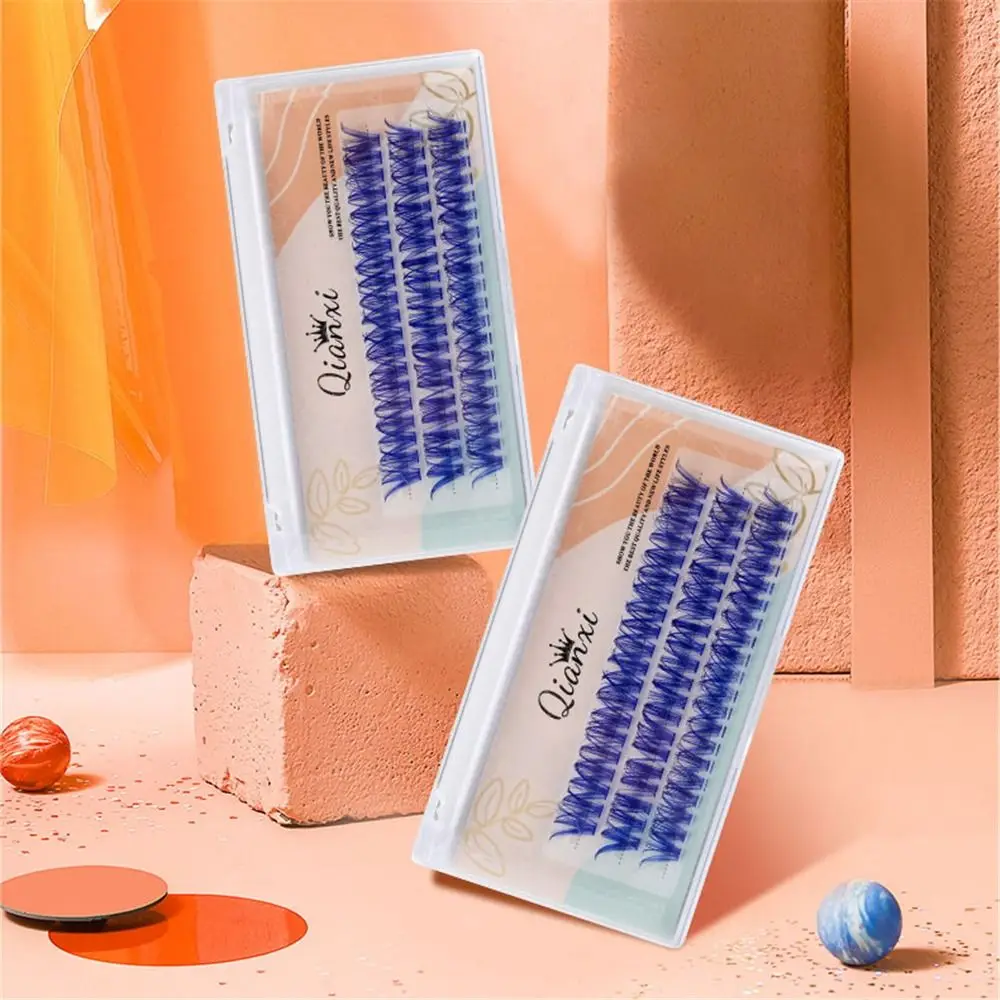 Natural Look Colored Lash Clusters Colorful Self Application At Home Colored Eyelashes D Curl DIY Lash Extension for Women
