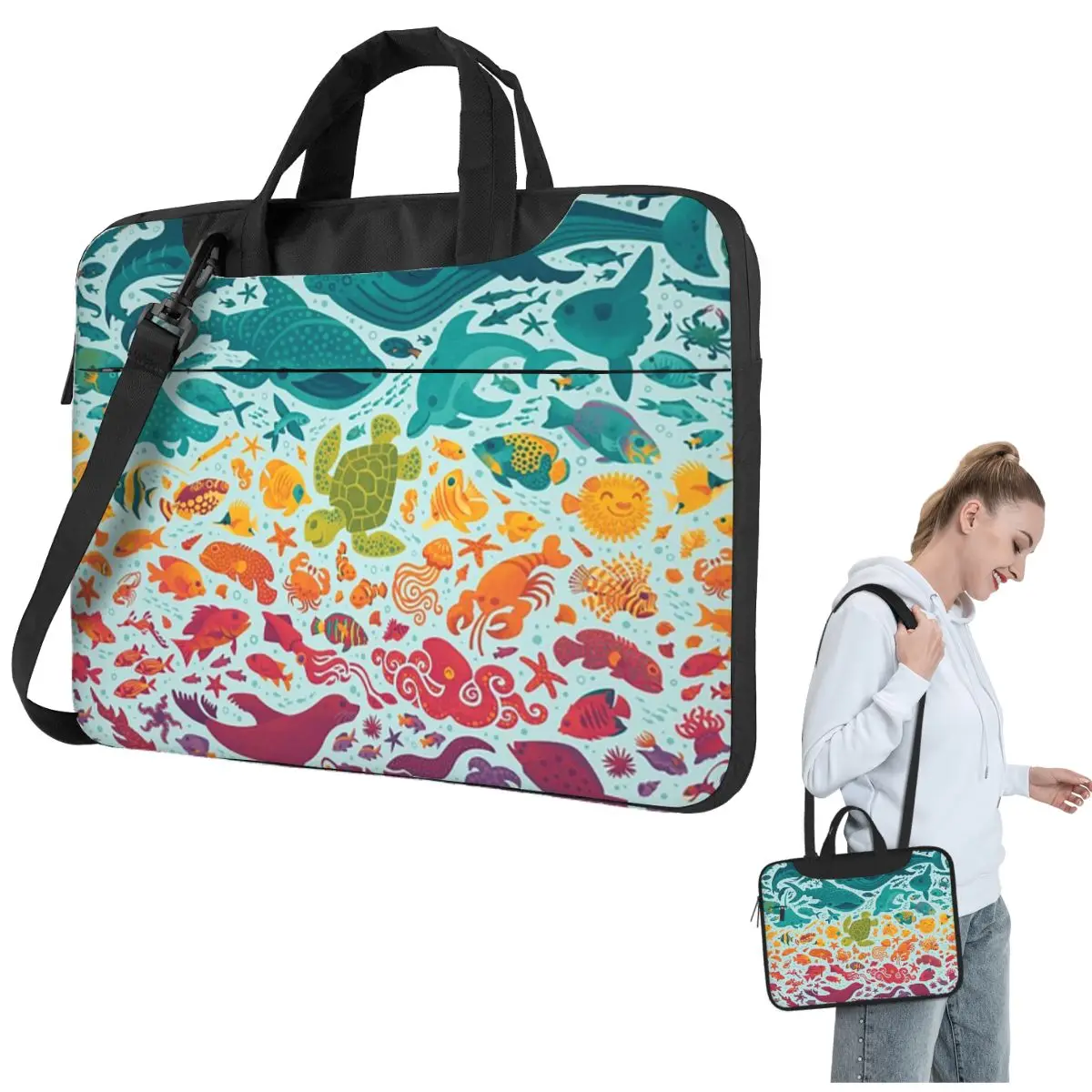 

Голубая сумка для ноутбука Aquatic Spectrum 2, сумка для ноутбука, сумка для компьютера, устойчивая защитная сумка для ноутбука Lenovo