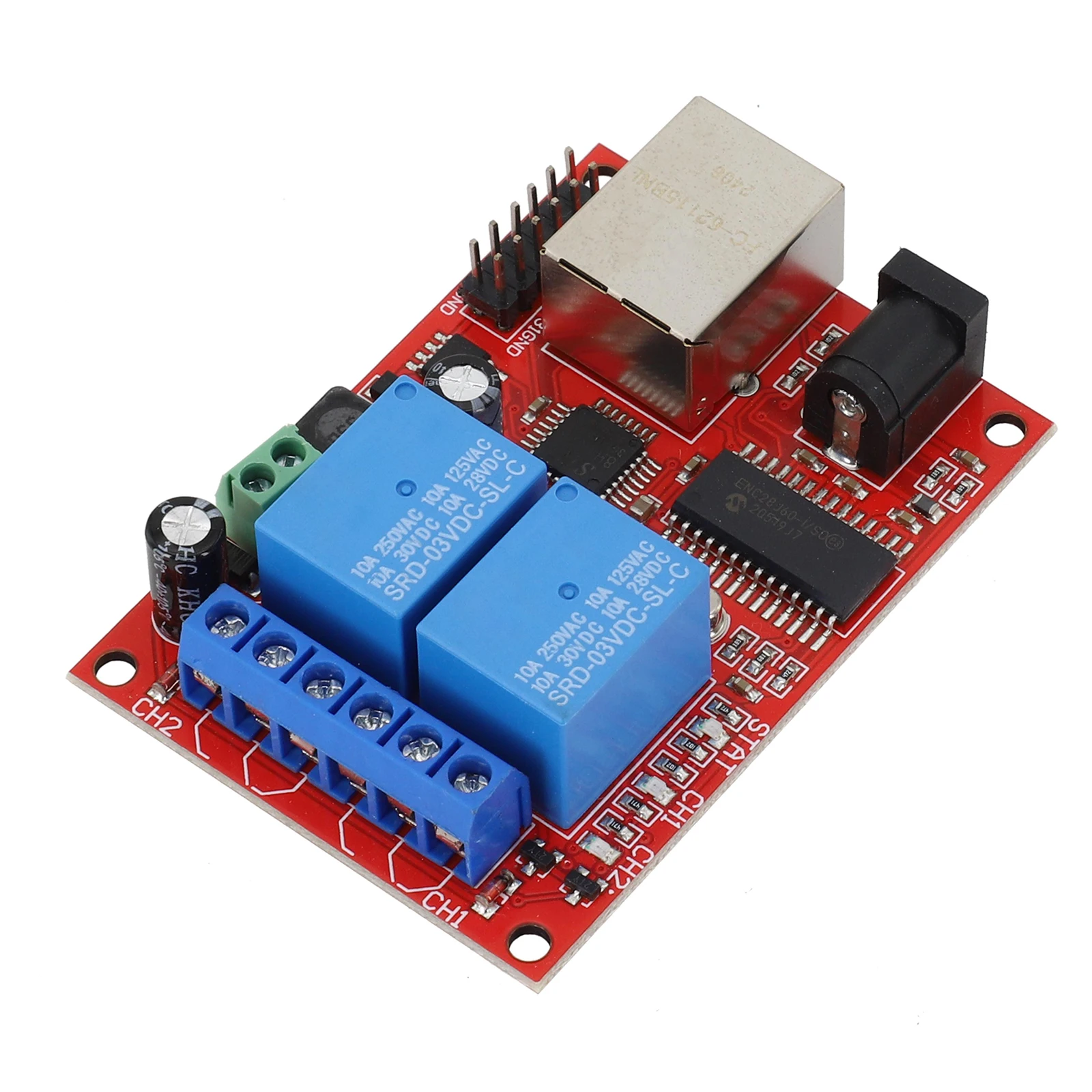

Easily Configurable 2 Way Relay Board for LAN Ethernet Use Featuring Reliable Performance Metrics and Indicators