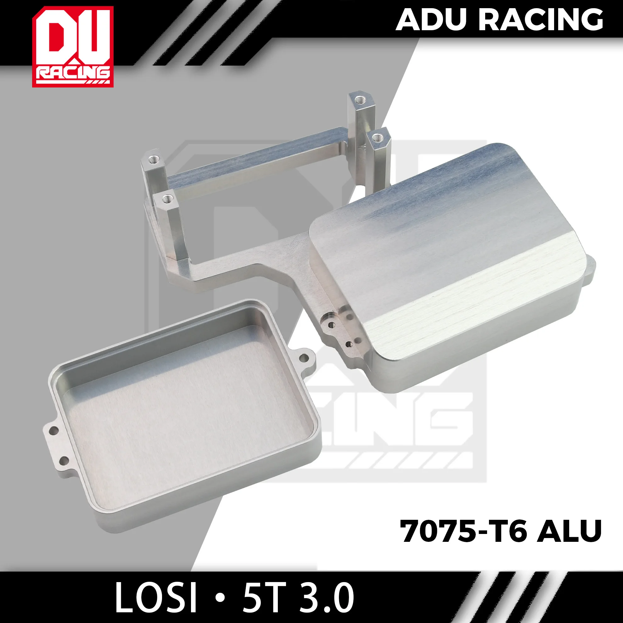 ADU RACING 7075-T6 ALU RADIO BOX SERVO MOUNT FOR LOSI 5IVE-TE 3.0 LOS-3723