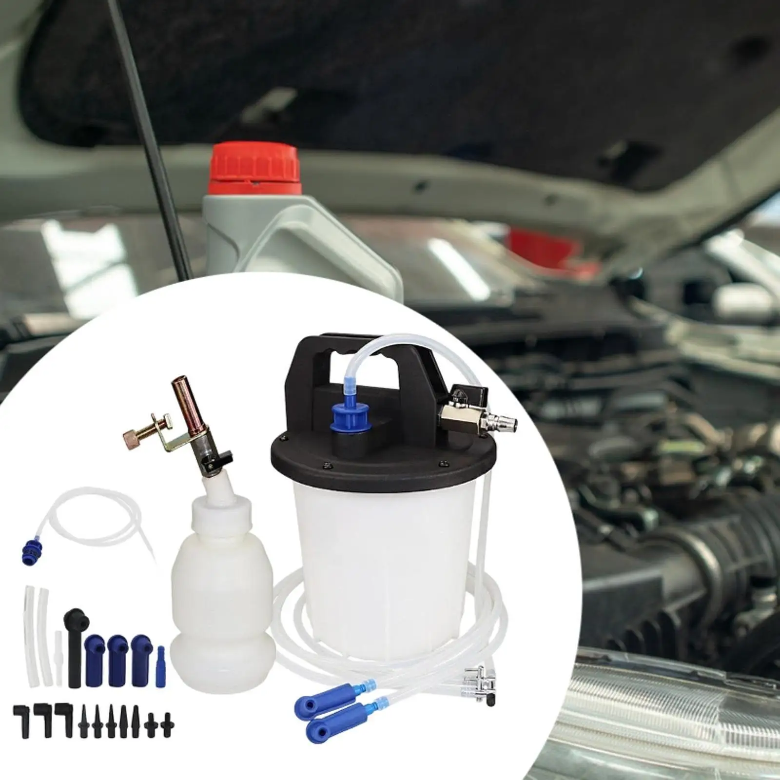 طقم نازف الفرامل الهوائية سعة 3 لتر مع 18 موصلًا لاستخلاص سائل الفرامل الفعال بكفاءة على السيارات #4