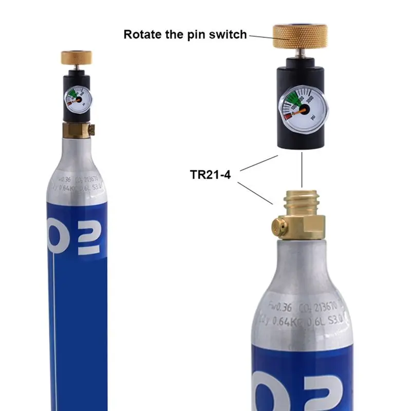 Limited Stock-FF Soda Inflation Adapter For CO2 Soda CO2 Cylinder With TR21-4 Male Thread Soda Maker Valve Refill Accessories Wi