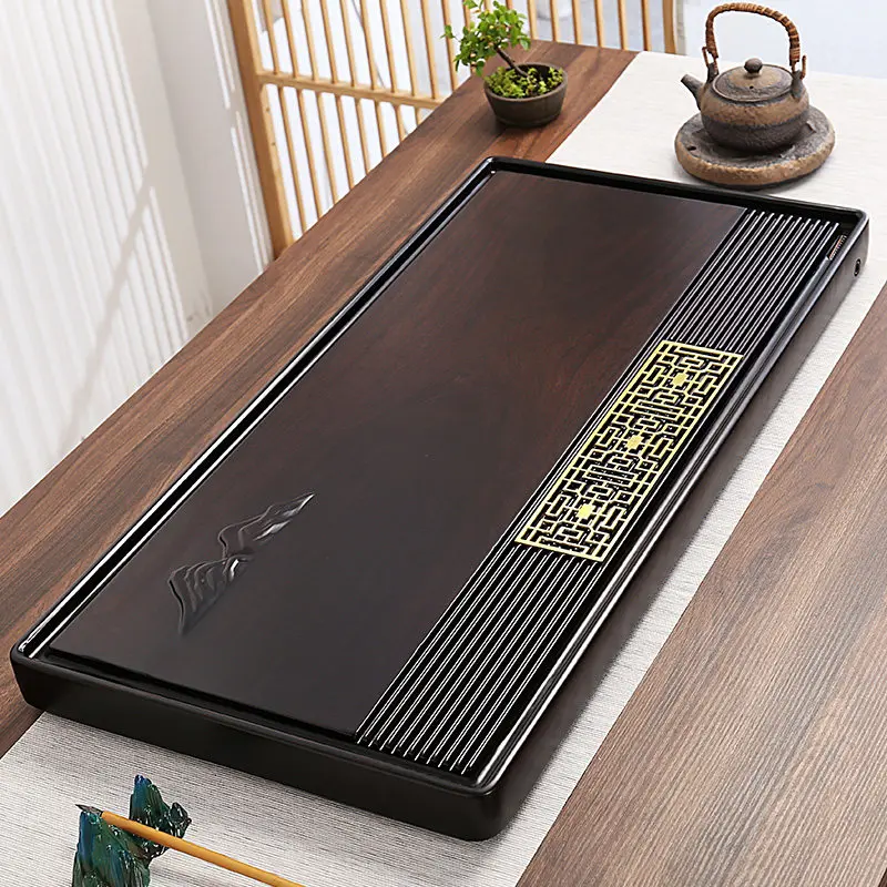 Luxury Long Tea Tray Rectangle Living Room Hospitality Chinese Kitchen Valet Office Tea Tray Luxury Bandejas Home Decorationgs