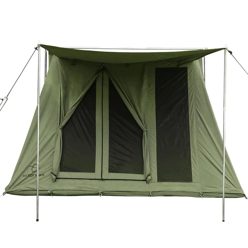 New arrival glamping waterproof cotton canvas tent spring camping tent outdoor