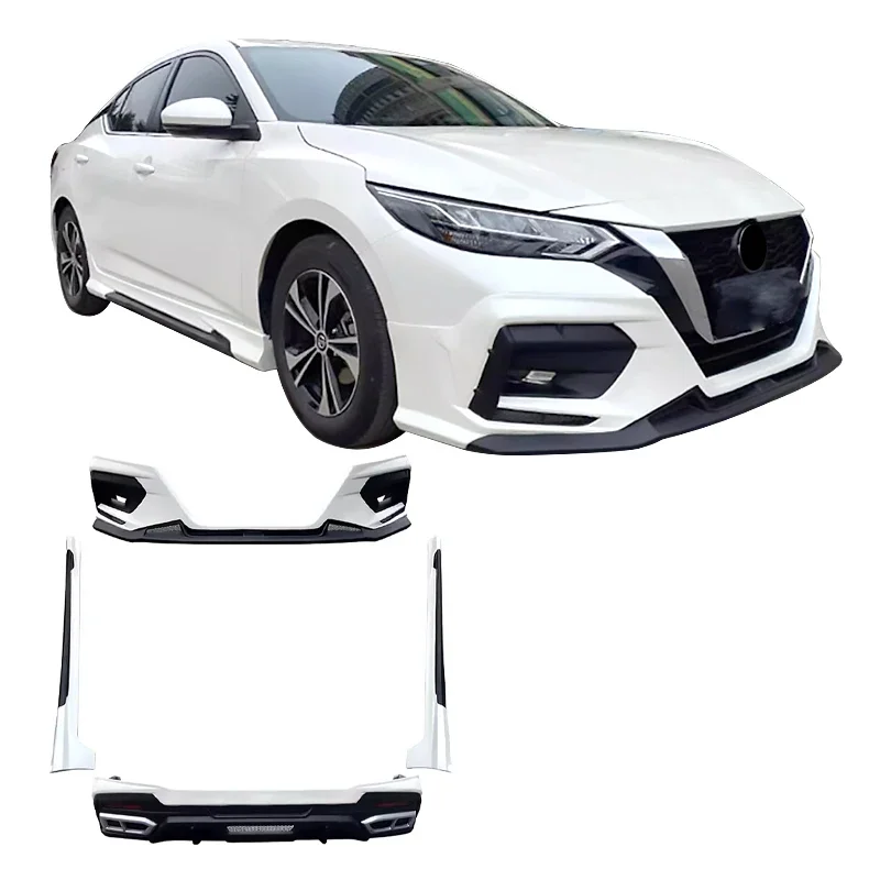 For Nissan Sylphy 2020-2022 Front Lip Rear Lip Side Skirts ABS Plastic Car Bumper Car Bodykit Auto Parts Diffuser Splitter