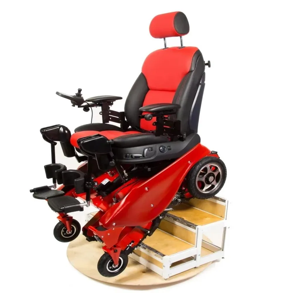 Portable Stair Climbing Power Wheelchair Auto Level Adjustment Long Range Battery for Elderly Disabled Users