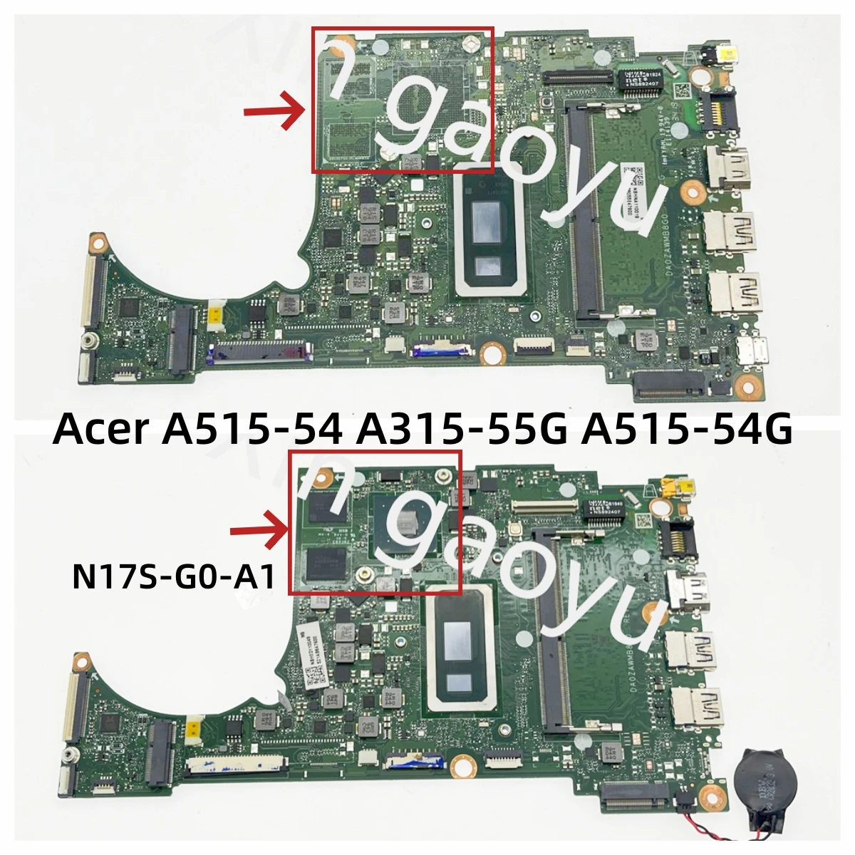 DA0ZAWMB8G0 For Acer A515-54 A315-55G A515-54G Motherboard i3-8145U i5-8265U i7-8565U N17S-G0-A1/I3-10110U I5-10210 I7-10510