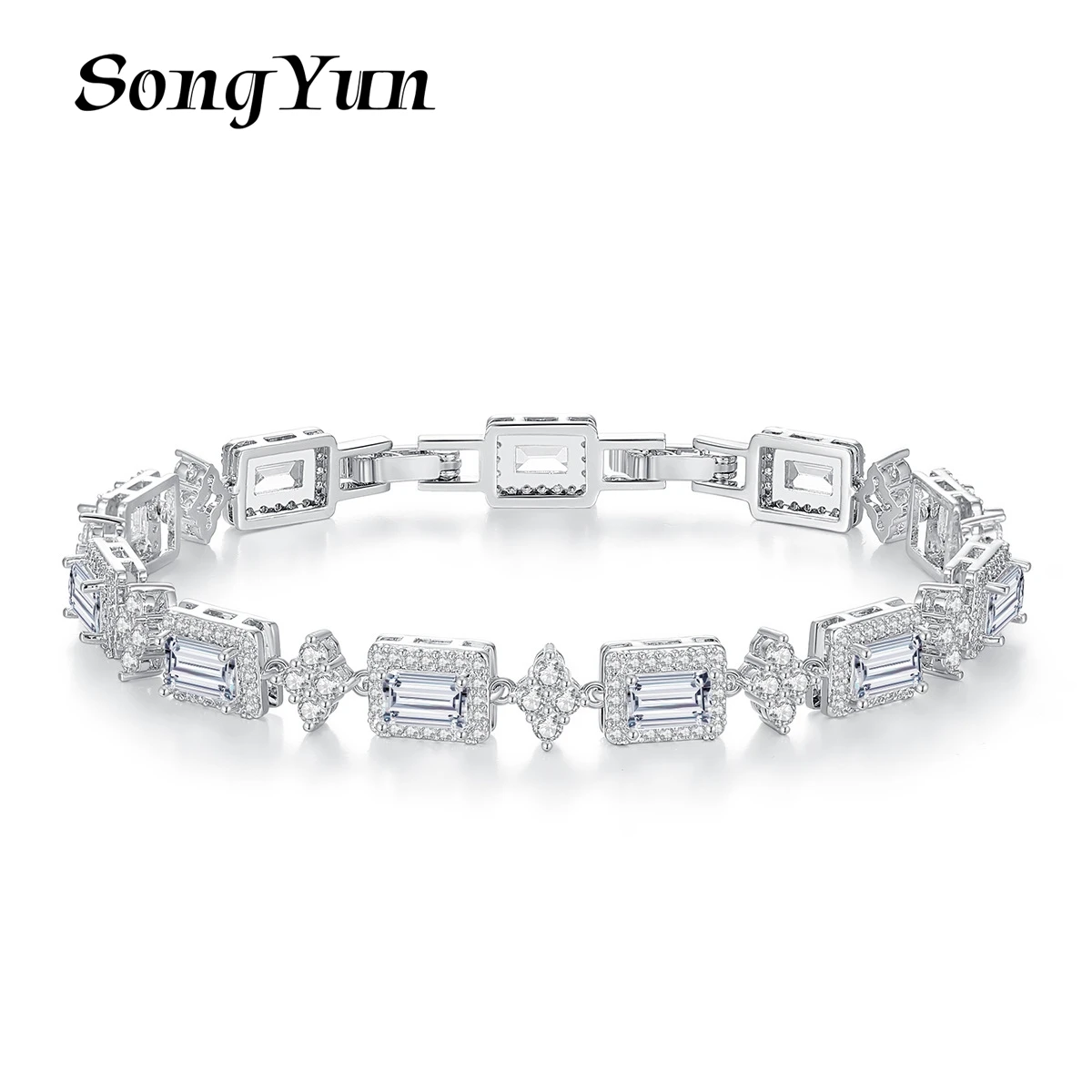 

Ювелирный бренд SongYun: Регулируемый женский браслет MHT – стильный и оригинальный аксессуар с циркониевыми камнями.