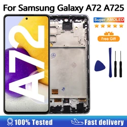 Super AMOLED Display LCD Touch Screen Digitizer Assembly, Galaxy A72, 4G, 6.7 