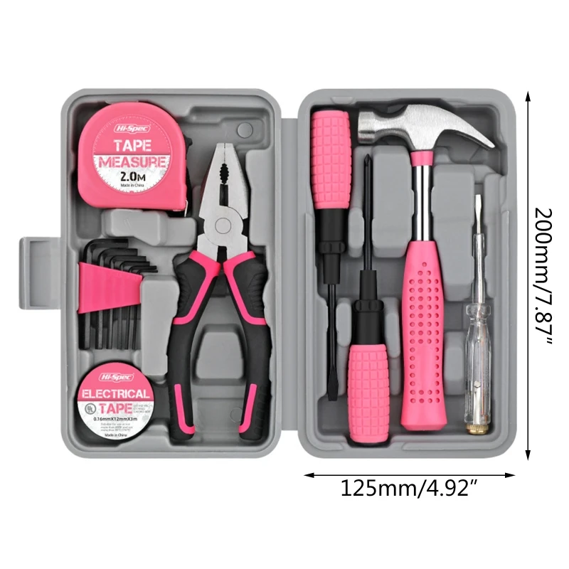 

Auto Repair Tool Set Household Hand Tool Allen Key with Hammer Plier Screwdriver