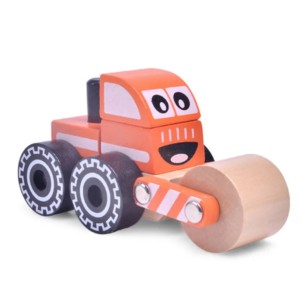 Wooden Engineering Truck Infant Mini Construction Car Cognitive Vehicle Children Educational Gift Engineering Truck