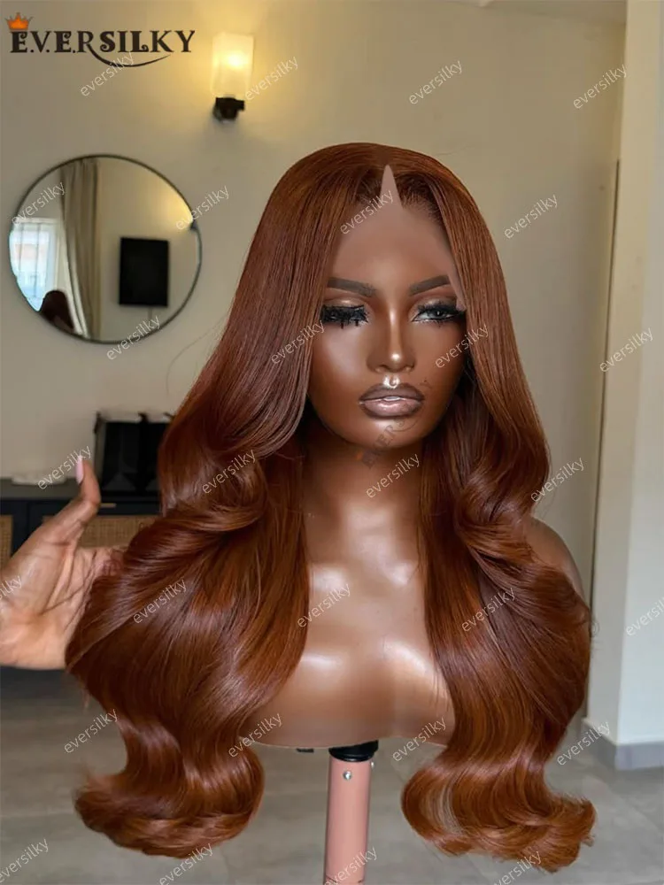 الجسم موجة البني المحمر 1x4 حجم الخامس جزء الباروكات المفتوحة للنساء السود 100% ريمي الشعر البشري غلويليس قابل للتعديل سهلة ارتداء U جزء الباروكات #3