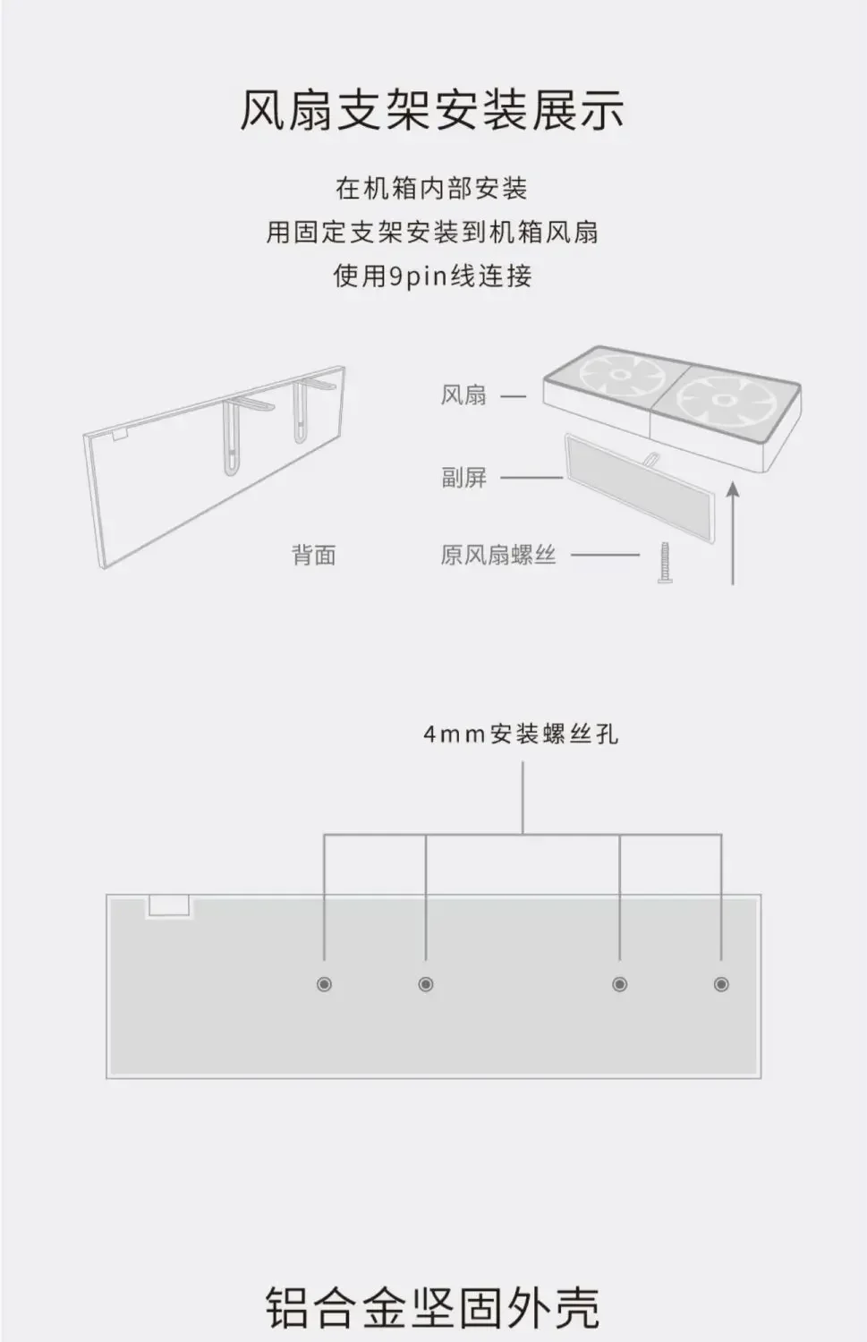 Secondary screen IPS full view USB screen desktop computer status monitoring free AIDA64