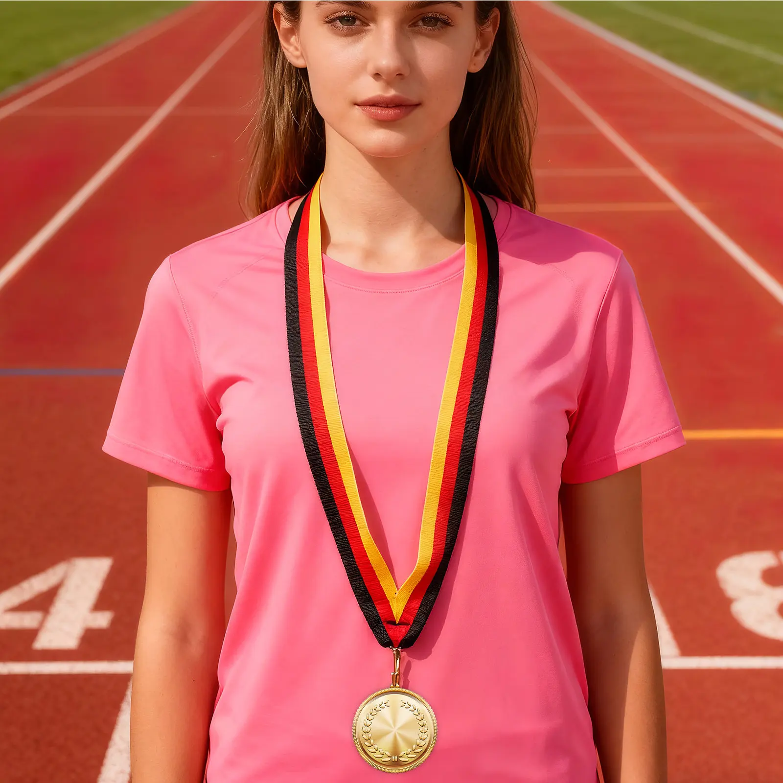 

30Pcs Medal Ribbons Award Lanyards Soft Polyester Neck Straps Competition Sports Meeting Student Id Badge Clip