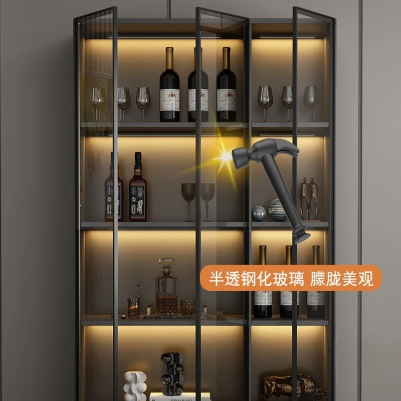 

Furniture Corner Coffee Bar Cabinet Home Glass Display Cabinets Living Room Wine Accessories Sideboards Wood Curved Vitrina Sofa