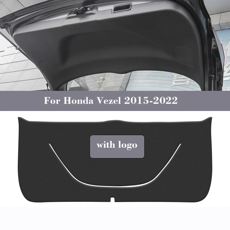

Car Rear Trunk Tailgate Waterproof Protective Mat PU Leather Decoration Pad For Honda Vezel 2015 2016 2017-2022 Anti-Kick Pad