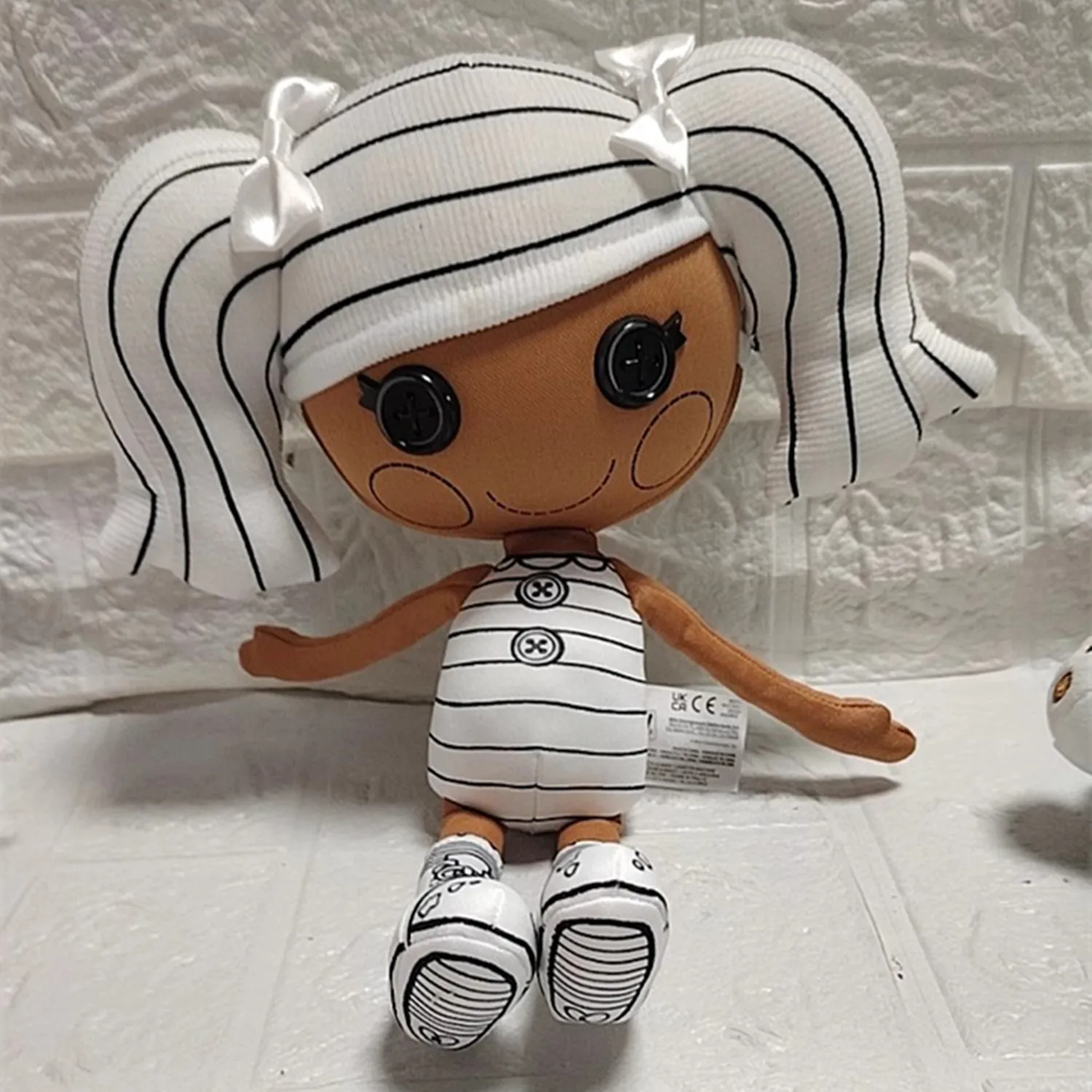 Novo anime lalaloopsy boneca branca cavalo colorir pelúcia para meninas 30cm crianças brinquedos de pelúcia presentes das crianças