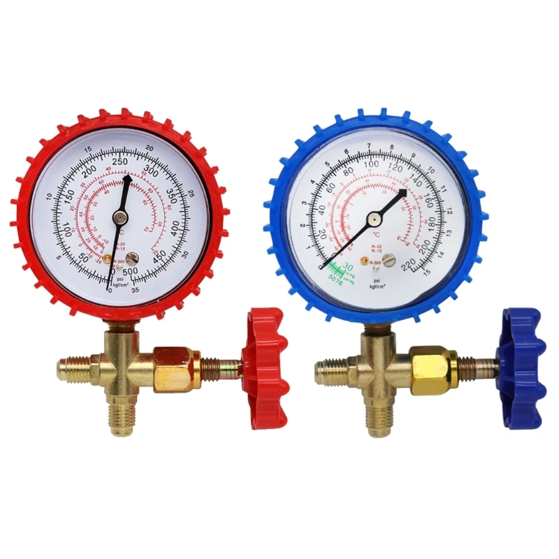 Upgraded Pressures Control Tool Manometer Easy to Use Pressure Gauges Refrigerants Recharges Pressure Gauges set for R22