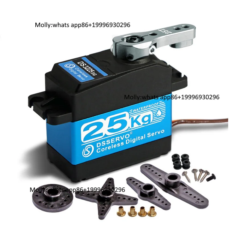 DS3225SG High Speed Stainless Steel Metal Gear Coreless Motor Waterproof Digital  Blue Robotic DS3225 25KG Servo for  RC