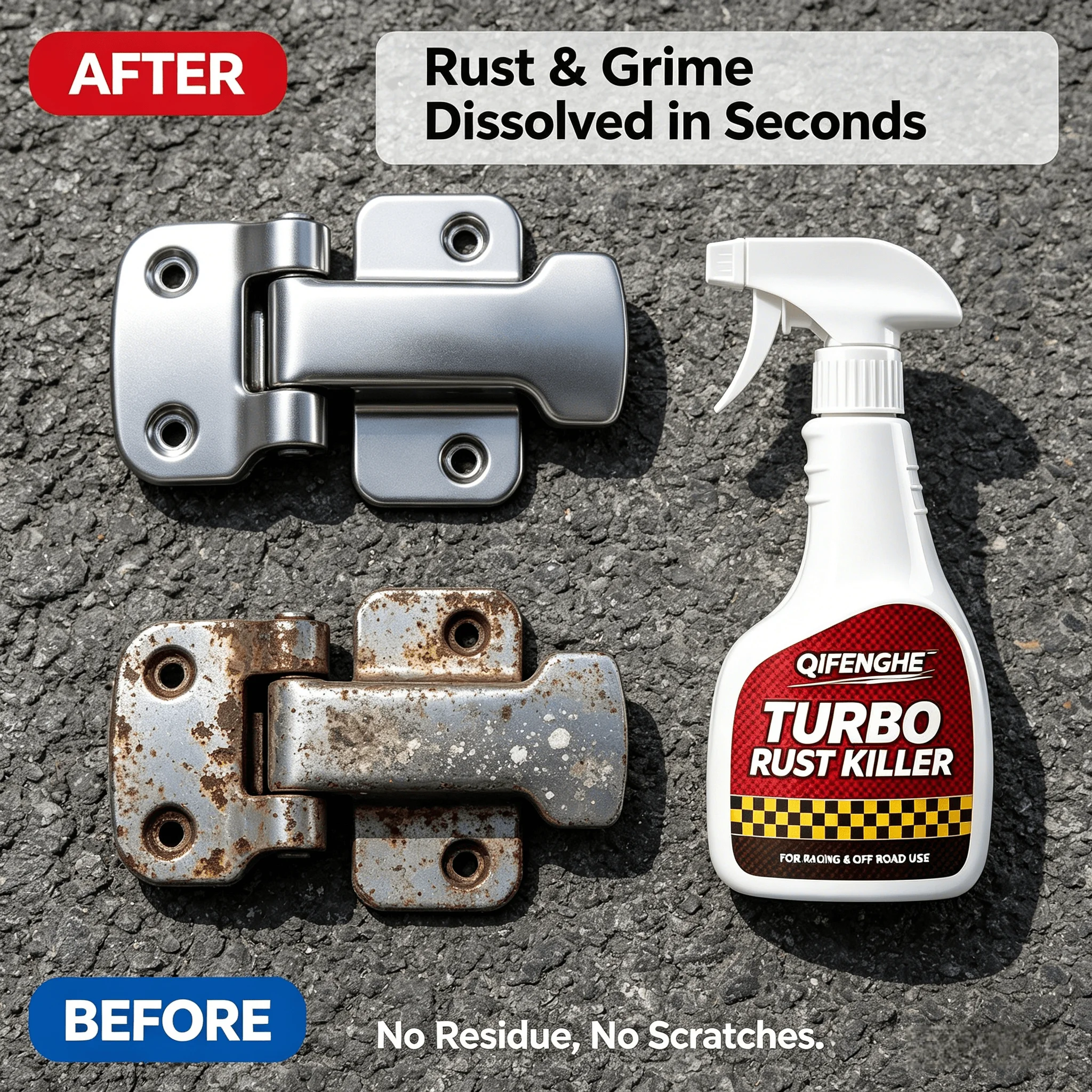 500ml BEST SELLER Rust Remover Spray, Fast Acting Multi-Surface Rust Cleaner, No Damage No Residue for Car Wheels Metal Tile Hom