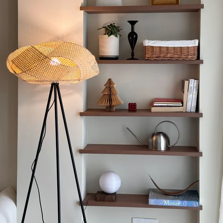 ثريا من الخيزران الصيني الجديد، غرفة المعيشة وغرفة النوم وغرفة الطعام وغرفة الشاي الرعوية والإضاءة الإبداعية