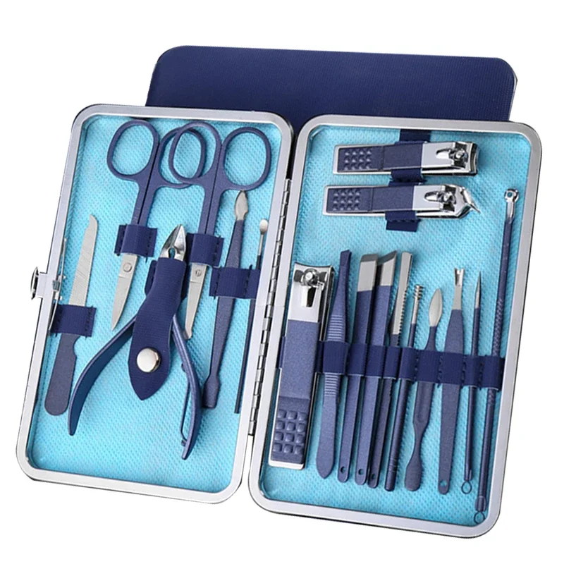 7/10/12/18 adet/Set tırnak pedikür araçları taşınabilir seyahat hijyen kiti tırnak makası tırnak kiti profesyonel Set makyaj araçları