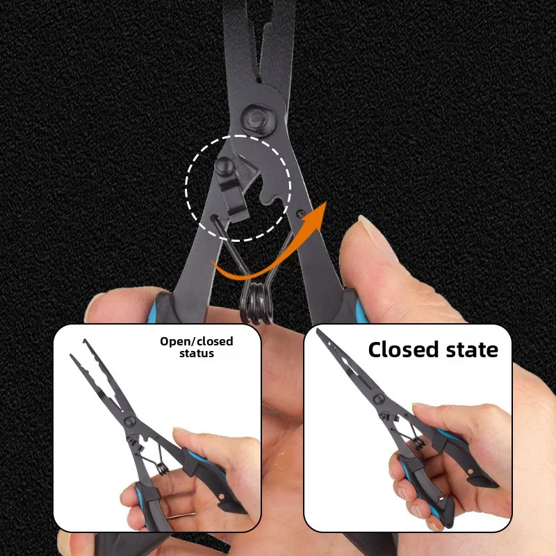 Stainless Steel Long Nose Fishing Pliers Multi Tool Line Cutter Split Ring Opener Hook Remover Tackle Tools