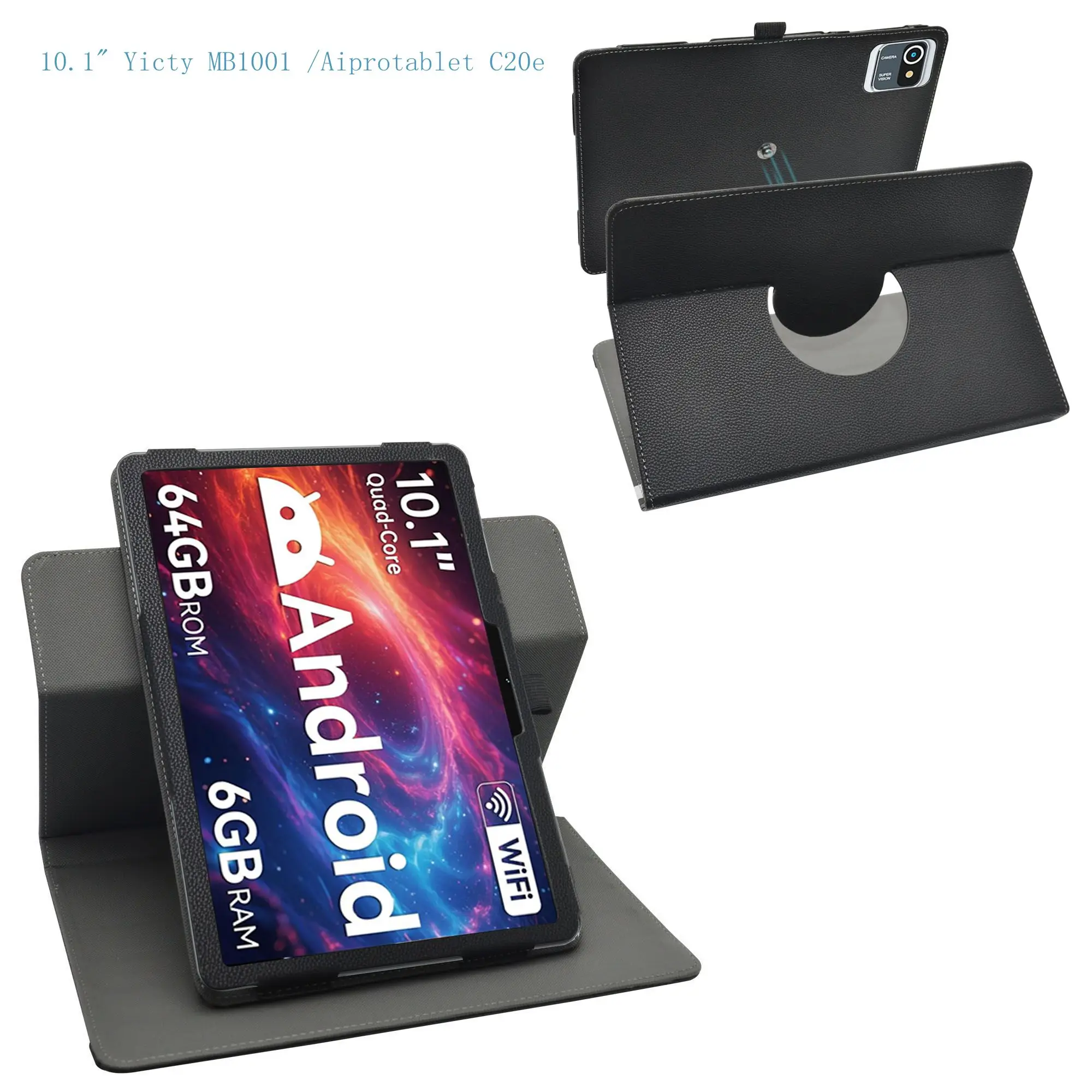 For Whitedeer Tab G13/Whitedeer WHTG1301 10.1 inch Tablet Case， 360 Degree Rotary Rotating PU Leather Cover