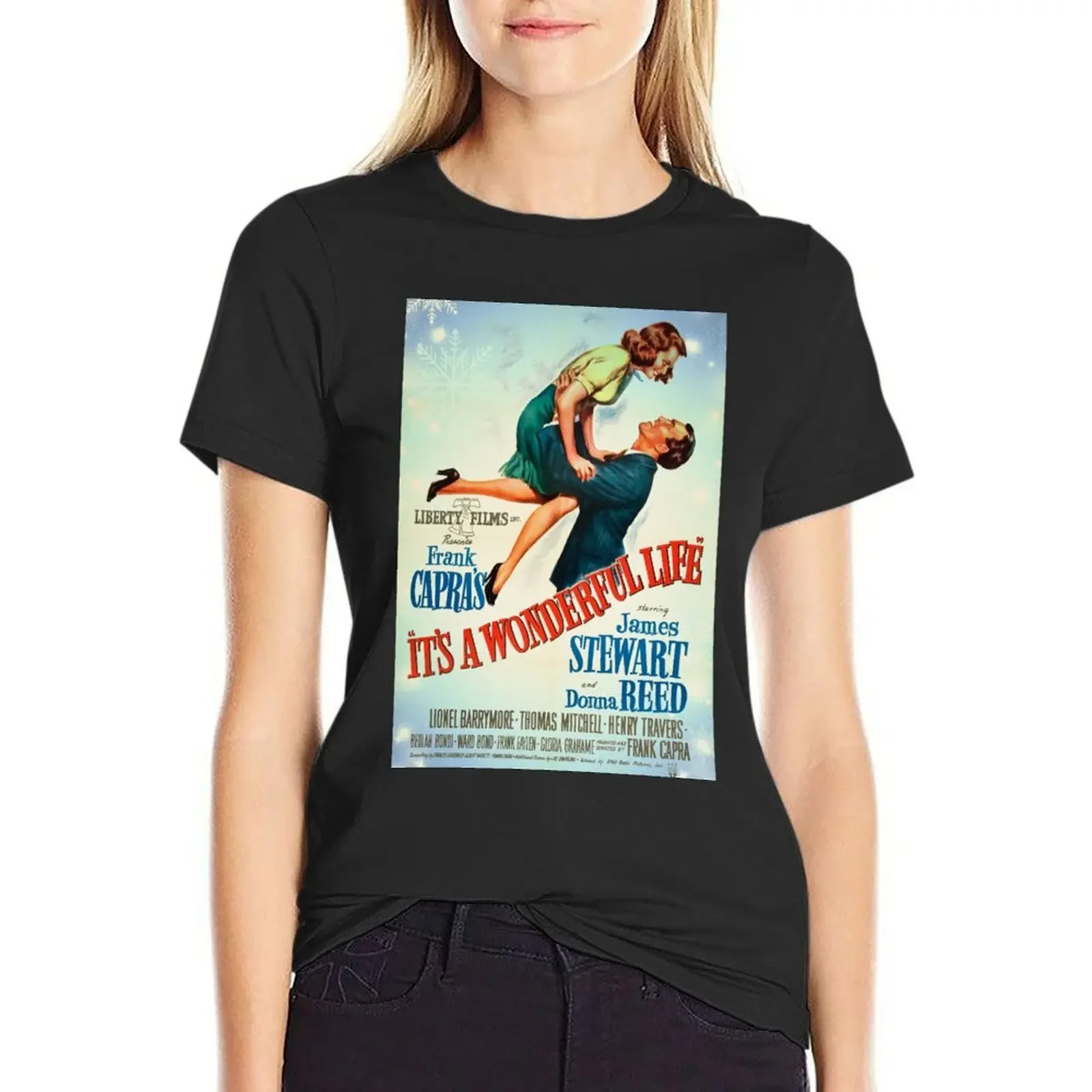 

It’s a Wonderful Life / Snowflake Poster T-shirt vintage clothes summer clothes aesthetic clothes Women t-shirts