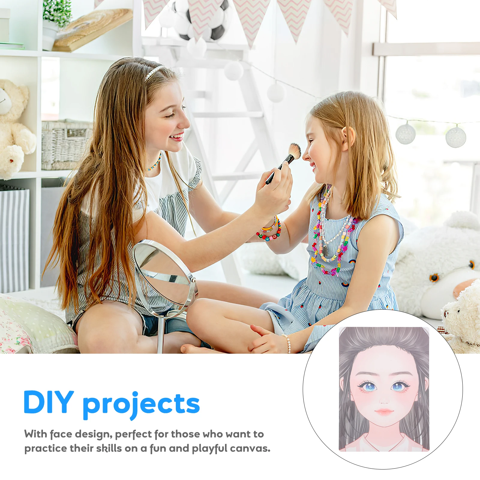 

Face Painting Practice Board Sturdy Washable Reusable Pet Makeup Practice Mold for Artists Beginners Skill Improvement Face