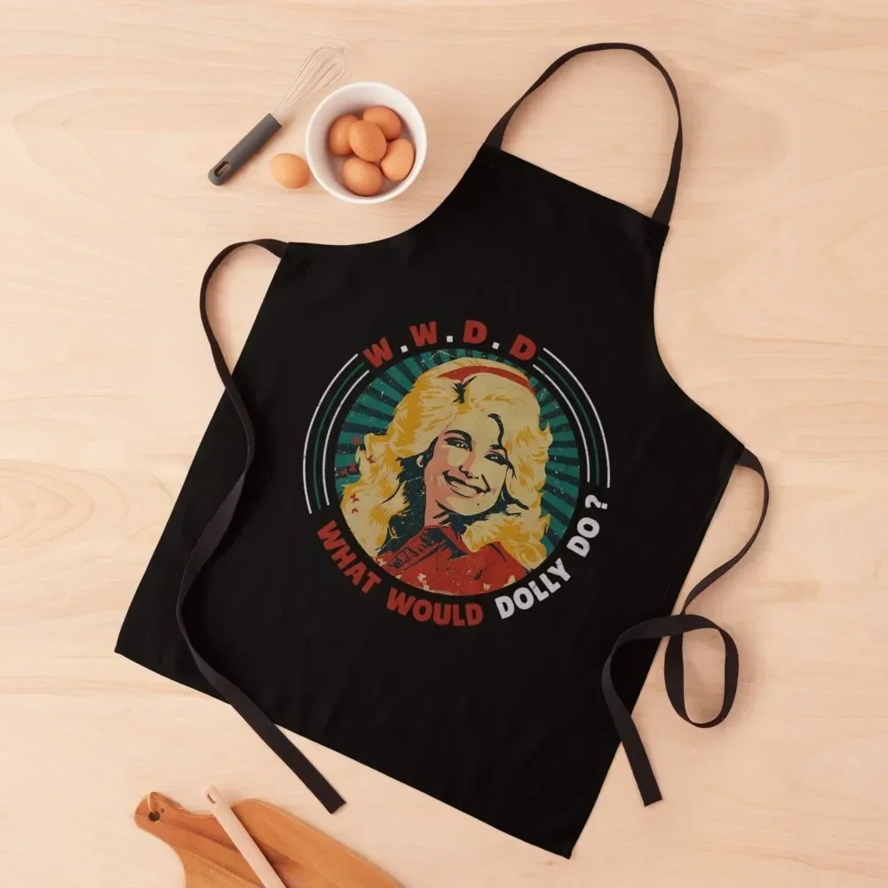 

Dolly Parton - W.W.D.D Que ferait Dolly T-shirt classique Apron Men kitchen professional hairdressing Kitchen Front Apron