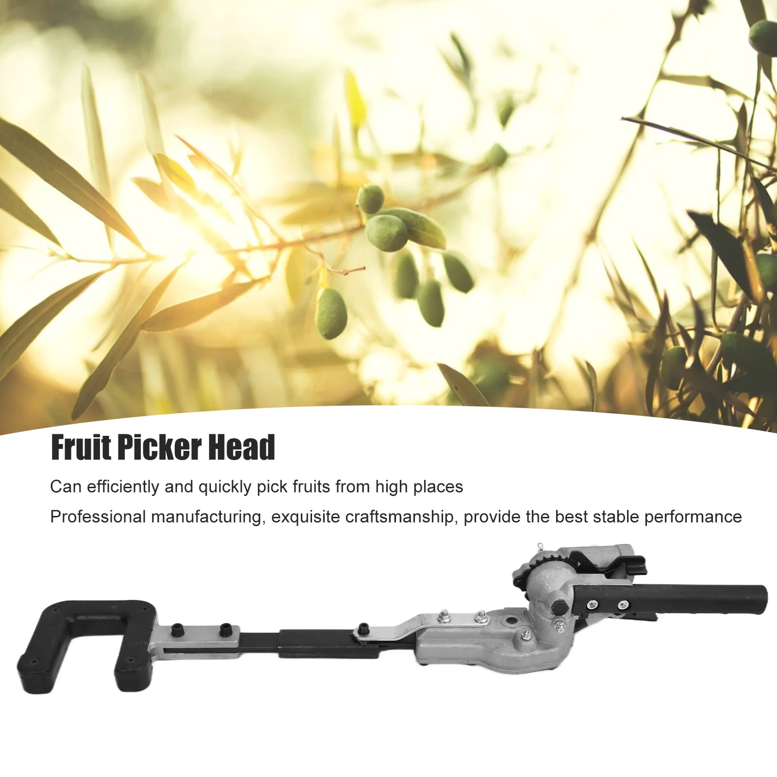 26mm Fruit Picker Head 9 Teeth Waste Picker Head Aluminium Alloy Olive Orange Picking Machine Garden Grab Tool Head