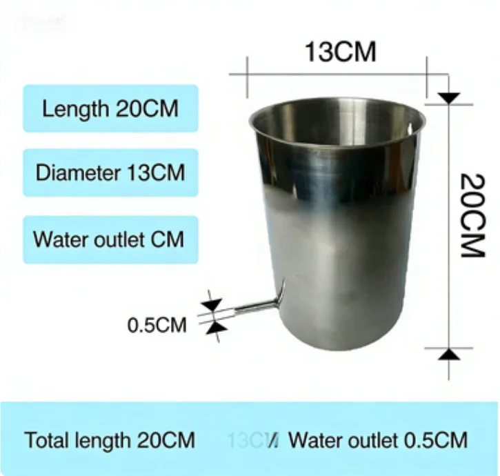 1 Set Reusable Home Enema Bucket Kit Stainless Steel Non Toxic Coffee Enema Kit with Nozzles for Colon Cleansing Detox