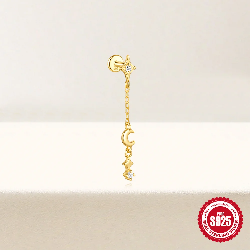 CANNER 1 Stück 925 Sterling Silber Tragus-Piercing-Ohrringe für Frauen Knorpel-Spiral-Piercing-Ohrring 925 Silber Schmuck Geschenke – Detail 19